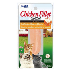 Inaba Chicken Fillet Grilled Cat Treat in Chicken Flavored Broth 0.9 oz by Inaba