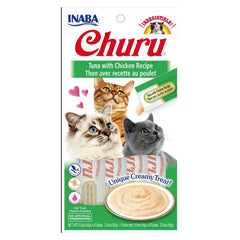 Inaba Churu Tuna with Chicken Recipe Creamy Cat Treat 4 count by Inaba