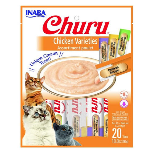 Inaba Churu Chicken Varieties Creamy Cat Treat 20 count by Inaba