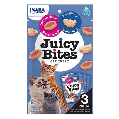 Inaba Juicy Bites Cat Treat Tuna and Chicken Flavor 3 count by Inaba