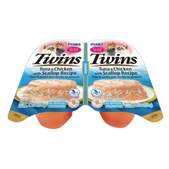 Inaba Twin Packs Tuna and Chicken with Scallop Recipe in Scallop Broth Side Dish for Cats 2 count by Inaba