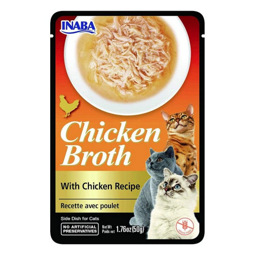 Inaba Chicken Broth with Chicken Recipe Side Dish for Cats 1.76 oz by Inaba