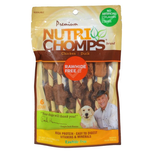 Nutri Chomps Chicken and Duck Kabobs Dog Treat 6 count by Nutri Chomps