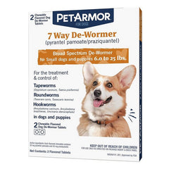 PetArmor 7 Way De-Wormer for Small Dogs and Puppies (6-25 Pounds) 2 count by PetArmor