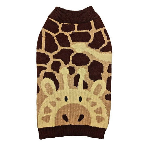 Fashion Pet Giraffe Dog Sweater Brown X-Small by Fashion Pet