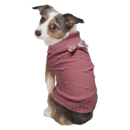 Fashion Pet Flirty Pearl Dog Sweater Pink Small by Fashion Pet