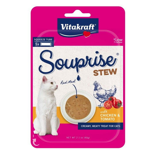 VitaKraft Souprise Stew Lickable Cat Treat Chicken and Tomato 5 count by Vitakraft