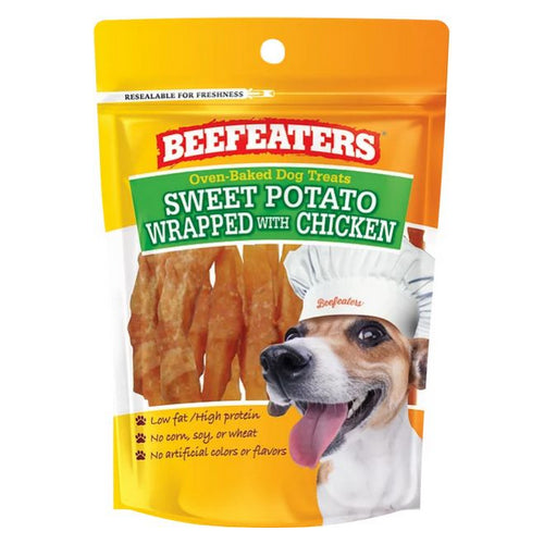 Beefeaters Oven Baked Sweet Potato Wrapped with Chicken Dog Treat 12 oz by Beefeaters