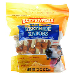 Beafeaters Oven Baked Beefhide Kabobs Dog Treat 12 oz by Beefeaters