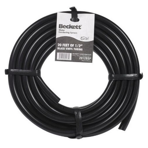 Beckett Black Vinyl Pond Tubing 20 Foot Roll 1/2" ID x 20 Feet by Beckett