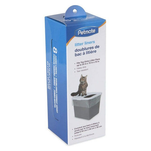 Petmate Top Entry Litter Pan Liners 8 count by Petmate