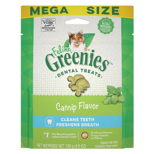 Greenies Feline Natural Dental Treats Catnip Flavor 4.6 oz by Greenies