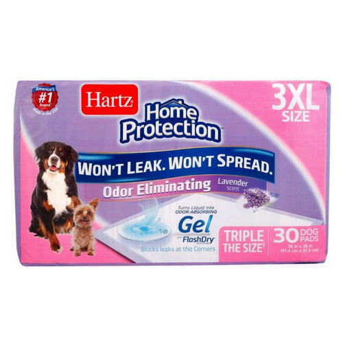 Hartz Home Protection Lavender Scent Odor Eliminating Dog Pads 30 count by Hartz