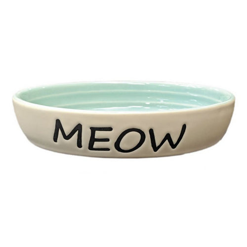 Spot Oval Green Meow Dish 6" 1 count by Spot