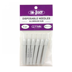 In-Ject Disposable Hypodermic Needles 16 x 1-1/2" White 6 Packets by Cotran Corporation