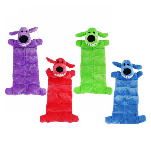 Loofa Squeaker Mat Dog Toy 12" Assorted Colors 1 Count by Multipet
