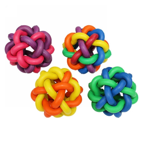 Nobbly Wobbly Dog Toy 4" Assorted Colors 1 Count by Multipet