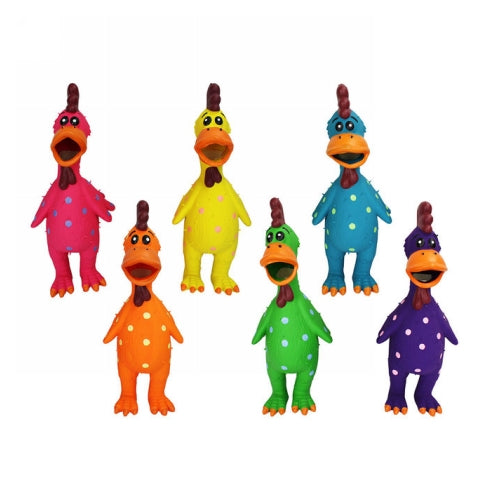 Globkens Chicken Dog Toy 11.5" Assorted Colors 1 Count by Multipet