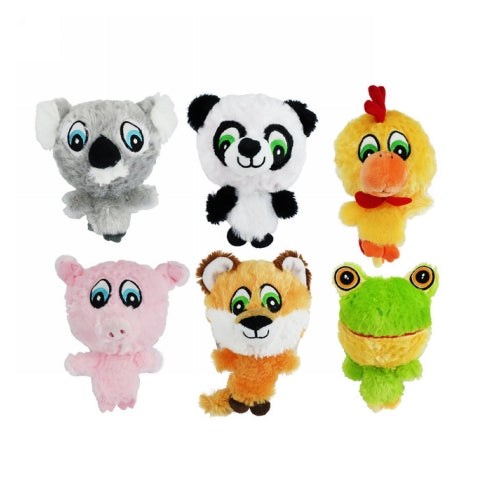Knobby Noggins Dog Toy 4" Assorted Animals 1 Count by Multipet