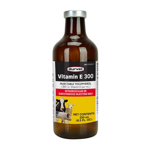 Vitamin E 300 Injectable For Livestock 8.5 Oz by Durvet