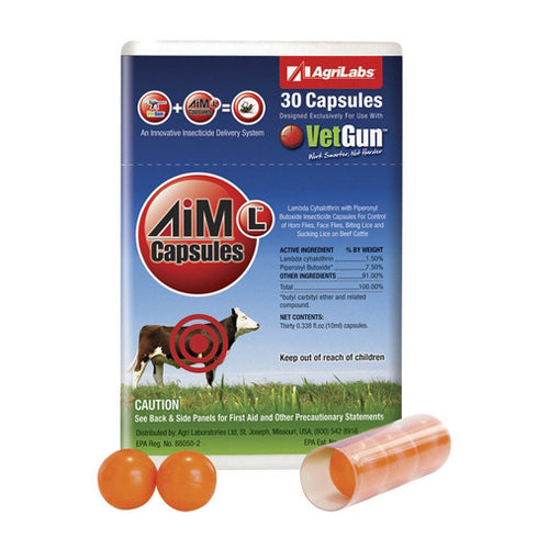 Aim-L Vetcaps Cattle Insecticide Capsules For Vetgun 30 Capsules by Vetgun