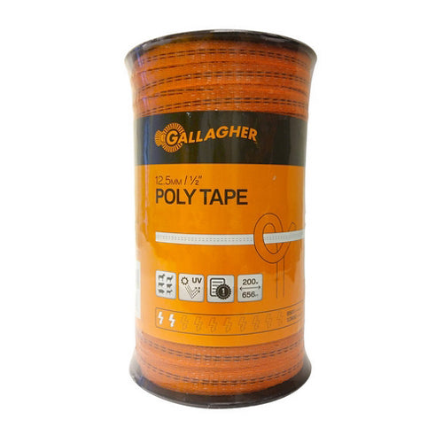 Poly Tape 1/2 Inch 656' Orange 1 Each by Gallagher