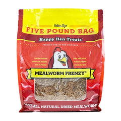 100% Mealworm Frenzy Treats For Chickens 5 Lbs by Happy Hen Treats