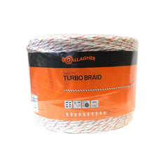 Turbo Braid 3/16" X 1312' White 1 Each by Gallagher