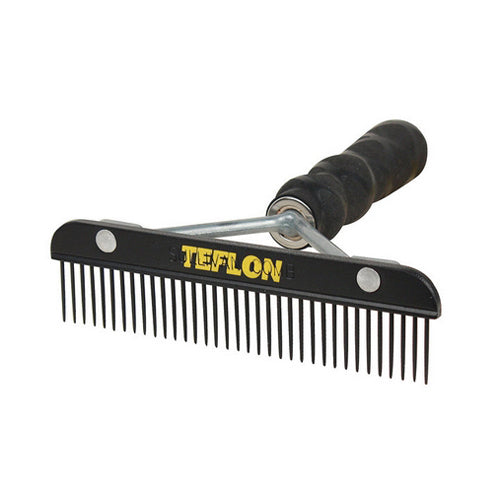 Teflon Comb with Wood Handle Original 6" 1 Count by Sullivan Supply, Inc.