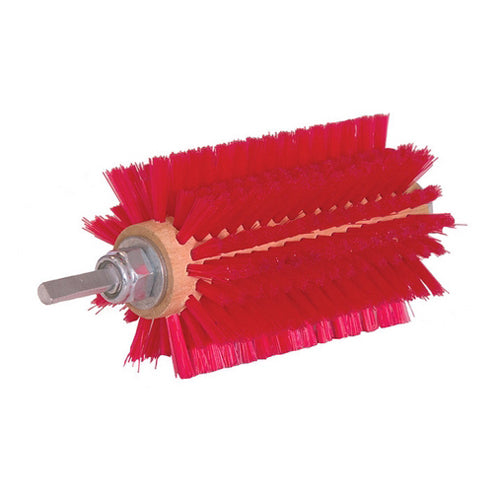 Staggered Bristle Roto Brush Mini (4"L) Red 1 Count by Sullivan Supply, Inc.