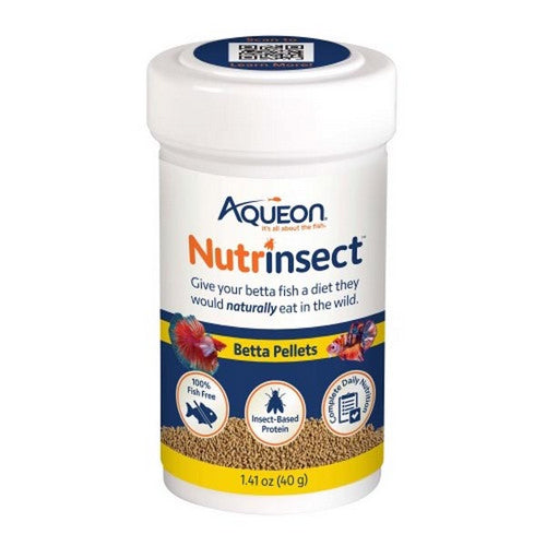 Nutrinsect Fish Free Fish Food Betta Pellets 1.41 Oz by Aqueon