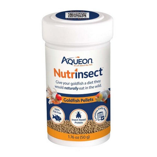 Nutrinsect Fish Free Fish Food Goldfish Pellets 1.76 Oz by Aqueon