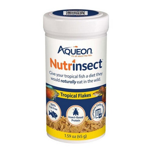 Nutrinsect Fish Free Fish Food Tropical Flakes 1.59 Oz by Aqueon