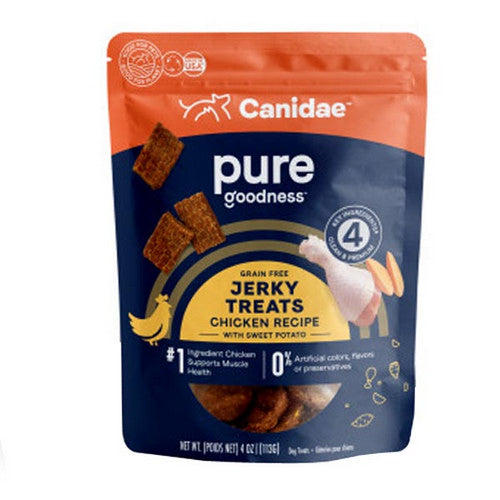 PURE Chicken Jerky with Sweet Potato Dog Treats 1 Count / 4 Oz by Canidae