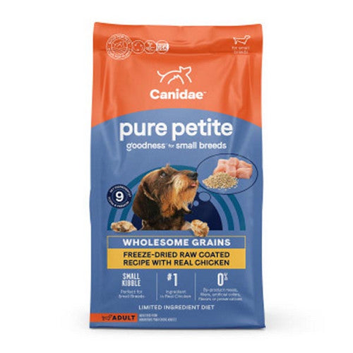 PURE Petite Goodness Freeze Dried Small Breed Adult Dog Food Chicken 1 Count / 4 Lbs by Canidae