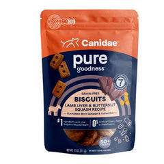 PURE Goodness Grain Free Biscuit Dog Treats Lamb Liver And Butternut Squash 1 Count / 11 Oz by Canidae