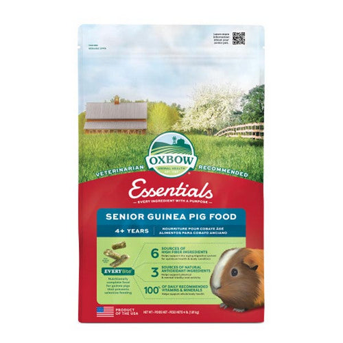 Essentials Senior Guinea Pig Food 1 Count / 4 Lbs (Pellet) by Oxbow Animal Health