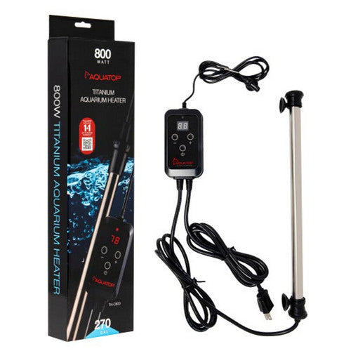 Submersible Titanium Aquarium Heater and External Thermostat 1 Count / 800 Watt by Aquatop