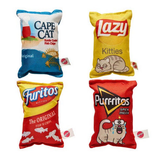 Fun Food Kitty Chips Cat Toy Assorted 1 Count / 5 Inches by Spot