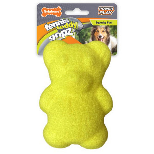 Power Play Tennis Teddy Gripz Bear Dog Toy 1 Count / Medium by Nylabone