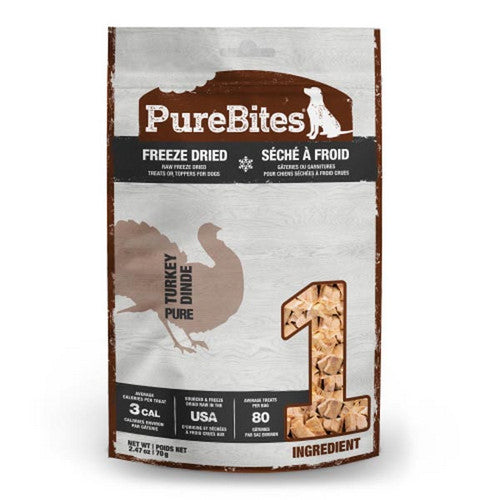 Turkey Breast Freeze Dried Dog Treats 1 Count (2.47 Oz) by PureBites