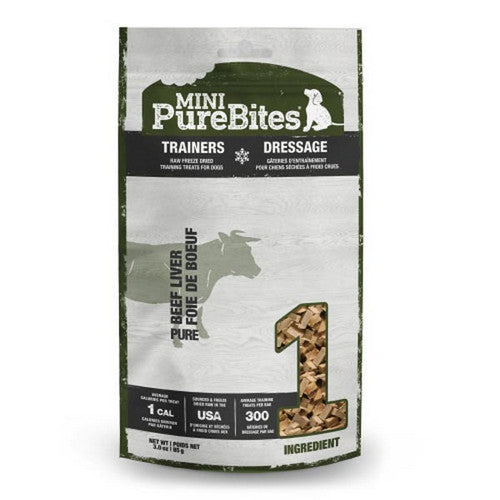 Mini Trainers Pure Dog Treats Beef Liver 1 Count (3 Oz / Freeze Dried ) by PureBites