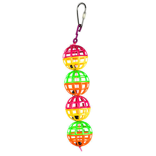A & E Cages Happy Beaks Jingle Lattice Balls Toy 1 Each/1.5In X 1.5In X 5.5 in by A&E Cage Company peta2z
