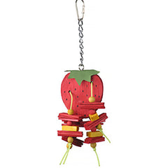 A & E Cages Happy Beaks Strawberry Bird Toy 1 Each/Small by A&E Cage Company peta2z