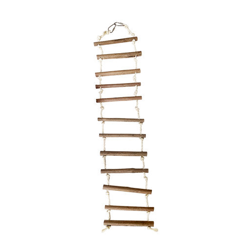 A & E Cages Natural Wood Rope Ladder 1 Each/Large by A&E Cage Company peta2z