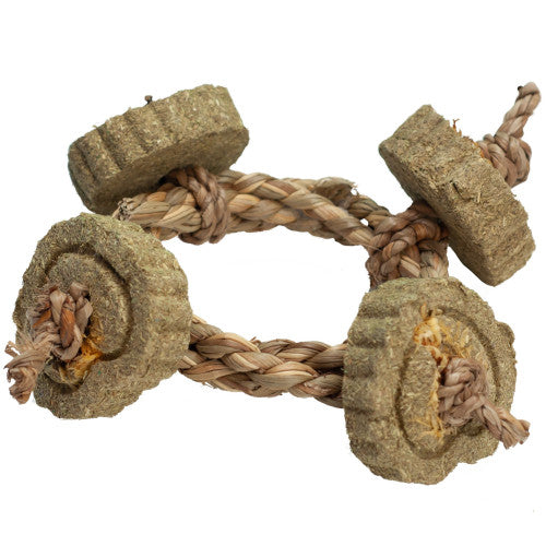 A & E Cages Nibbles 4 Way Circle Rope Hay Small Animal Chew 1 Each/One Size by A&E Cage Company peta2z