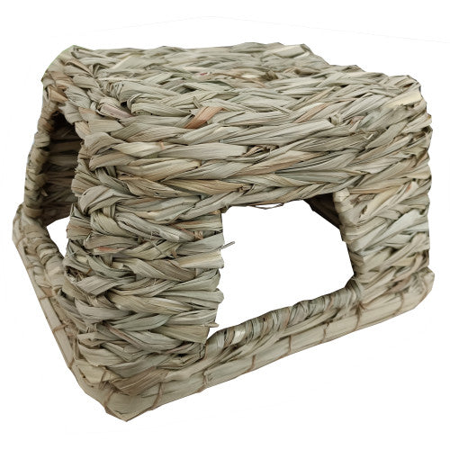 A & E Cages Small Animal Multi-Hole Grass Play Hut Natural, 1 Each/Medium by A&E Cage Company peta2z