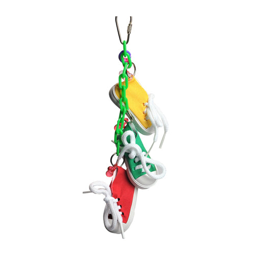 AE Cage Company Happy Beaks Sneakers on a Line Bird Toy 1 count by A&E Cage Company peta2z