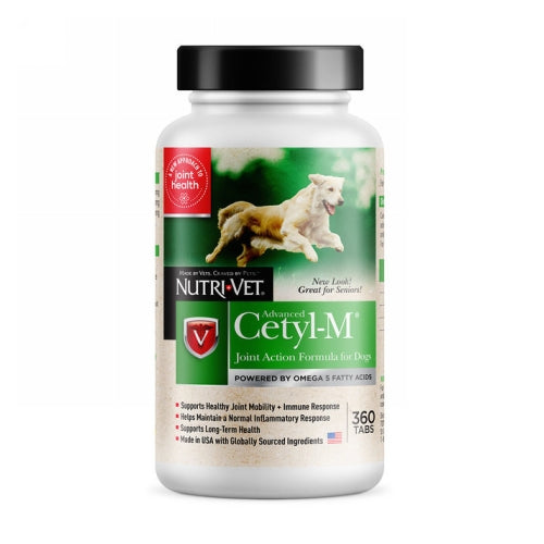 Advanced Cetyl-M Joint Action Formula for Dogs 360 Count by Nutri-Vet peta2z