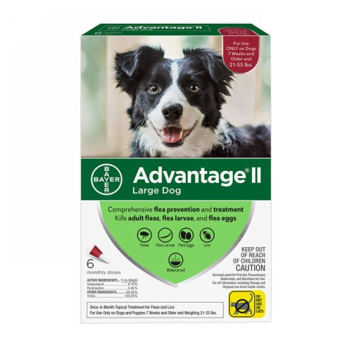 Advantage II Flea Treatment For Dogs 21-55 Lbs (Red) by Elanco peta2z